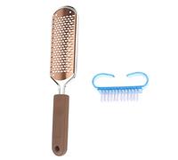 DRESSOOS Éliminateur de Callosités en Acier Inoxydable pour Pied avec Râpe à Peau Dure et Brosse à Ongles, Kit Pédicure Complet pour Soin et Exfoliation Couleur Aléatoire