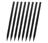 DRESSOOS Ensemble De 8 Piquet de Rallonge pour Lampe Solaire de Jardin en Plastique Noir, Assure Une Position Verticale Fiable Ajustement Flexible pour Allées et Jardins