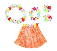 DRESSOOS Ensemble Jupe Couronne De Fleurs Pour Garçons Filles Style Hawaïen Inspiré Des Bracelets