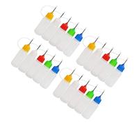 DRESSOOS Flacon Compressible à Aiguille 30Ml Lot de 20 Bouteilles Souples avec Couvercles pour Colle Peinture pour Artisanat DIY Applications Précises
