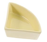 DRESSOOS Fournitures pour Animaux De Compagnie 1 Bol Triangulaire pour Hamster Bol À Boire Facile À Nettoyer Jaune