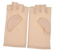 DRESSOOS Gants De Manucure Anti-uv Pour Ongles Gants Fingerless Gel Beige Protection Uv Pour Nail Art Et Activités Extérieures