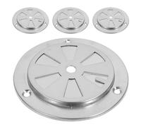 DRESSOOS Grille D'aération Ronde en Acier Inoxydable 4 Pièces pour Four et Barbecue Ventilation Optimale Pièces de Rechange Barbecue Cuisson Uniforme Résistance Haute Température