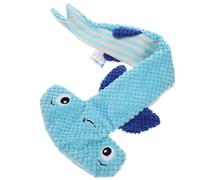 DRESSOOS Jouet à Mâcher pour Chien Forme De Requin Jouet Peluche Qui Couine pour Chiots Et Entraînement Favorise Et Couleur Bleue