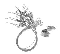 DRESSOOS Kit Suspendre pour Tableau Mural Réglables et Faciles à Installer 10 Sets Crochets en Acier Inoxydable Argenté pour Bureaux et Galeries Publiques