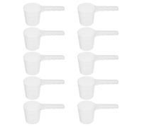 DRESSOOS Lot de 10 dosettes pour lessive - Cuillère doseuse en plastique de 100 ml (3,4 oz) avec graduations claires - Cuillère à soupe à long manche pour poudres, liquides, aliments pour animaux