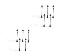 DRESSOOS Lot de 10 Mini Lampadaires De Jardin, Modèle De Lampe De Rue, Décoration De Table De Sable, Mini Lampe, Statue, Jouets pour Enfants, Miniatures De Rue, Lampe De Jardin, Modèle De