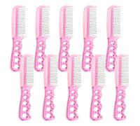 DRESSOOS Lot de 10 Peignes à Dents Larges en Acier Inoxydable Antistatique pour Perruques et Extensions, Outil Professionnel de Coiffure pour Démêler et Entretenir Cheveux