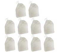 DRESSOOS Lot de 10 Sachets Filtre en Coton Cordon de Serrage 6x8 Cm pour Infusion de Thé et Filtration D'herbes Réutilisables et Lavables
