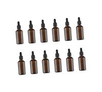DRESSOOS Lot De 12 Flacons En Ambré De 20ml Avec Compte Gouttes Pour Huiles Essentielles Bouteilles Rechargeables Pour Voyage Et Échantillonnage