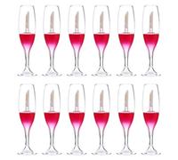 DRESSOOS Lot de 12 Tubes à Lèvres Forme Verre à Vin 8ml Contenant Vide pour Gloss Rechargeable en Verre Transparent pour Maquillage