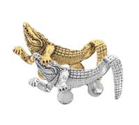 DRESSOOS Lot de 2 broches alligator - Accessoire de mode vintage, broche animalière pour homme, marié, invités, costume, décoration de manteau