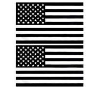 DRESSOOS Lot de 2 drapeaux américains noir et blanc : drapeaux des États-Unis aux couleurs et résistantes à la décoloration, décoration patriotique pour jardin, porche ou fête, panneau