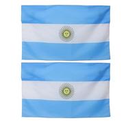 DRESSOOS Lot de 2 drapeaux nationaux argentins : Cape aux couleurs avec œillets en laiton, idéale pour les fêtes, défilés, événements sportifs et décorations patriotiques.