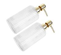 DRESSOOS Lot De 2 Flacons De Toilette De Voyage À Pompe 400 Ml Couleur Aléatoire Texture Pour Les Voyageurs