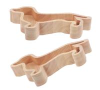 DRESSOOS Lot de 2 Plateaux de Service en Bois de Teckel, Surface Lisse, Usage Polyvalent pour Repas Quotidiens et Décoration Intérieure