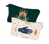 DRESSOOS Lot de 2 Trousses de Maquillage Personnalisées pour Filles Trousses de Toilette pour Femmes en Voyage Capacité Organiseur de Cosmétiques Rangement de Soins de La Peau