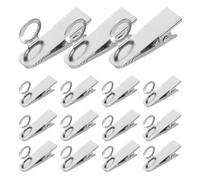 DRESSOOS Lot de 20 pinces à microphone filaires sécurisées pour cravates, costumes et chemises - Support de micro pour présentateurs, acteurs, enseignants