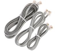 DRESSOOS Lot de 3 Cordons Téléphoniques Rj12 6p6c Plats en Cuivre
