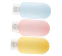 DRESSOOS Lot De 3 Flacons De Voyage Compacts De 60 Ml Anti-fuite Pour Shampoing Lotion Corporelle Visage Articles De Toilette Pour Femmes