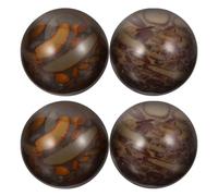 DRESSOOS Lot de 4 Mini-balles de Massage en Pierre pour Renforcement des Mains, Exercice Sensoriel et Relaxation à Domicile, Finition Brillante et Design Délicat