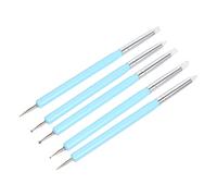 DRESSOOS Lot De 5 Outils De Pointillage Pour Nail Art Brosse En Silicone Pour Gel Uv Pour Les Salons D'artistes Des Usage Domestique