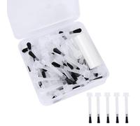 DRESSOOS Lot de 50 Pinceaux de Vernis à Ongles Jetables Poignée, Applicateurs Précis en Pe et Pbt Résistants la Déformation pour Manucure Professionnelle ou DIY