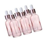 DRESSOOS Lot De 6 Flacons Compte-Gouttes Pour Huiles Essentielles Rose Pêche, Épais, Réutilisables, Multifonctions, De Voyage, De Parfum