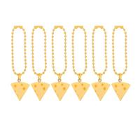 DRESSOOS Lot de 6 porte-clés fromage pour sac à main : breloques sur le thème du fromage, mini porte-clés gourmands pour sacs à main et à dos, accessoire de fête