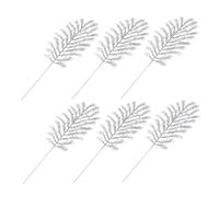 DRESSOOS Lot De 6 Tiges Artificielles pour Décorations De Noël pour Travaux Manuels De Noël