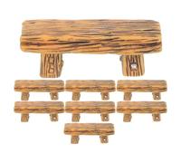 DRESSOOS Lot de 8 bancs Miniatures en résine - Décoration de bancs de Parc pour Maison de poupée - Petits Ornements de Jardin Zen - Mobilier de décoration à Monter soi-même pour Maison de