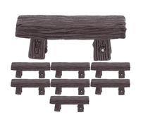 DRESSOOS Lot de 8 bancs Miniatures en résine - Décoration de bancs de Parc pour Maison de poupée - Petits Ornements de Jardin Zen - Mobilier décoratif à Monter soi-même pour Maison de poupée,