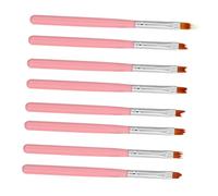 DRESSOOS Lot de 8 pinceaux flexibles pour nail art motifs floraux embouts de nettoyage pour une utilisation à domicile ou en salon
