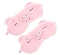 DRESSOOS Masques de Sommeil Bande Élastique Mignons Lot de 2 en Peluche Douce Bloquant la Lumière Confort pour Garçon et Filles pour Train ou Bureau