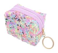 DRESSOOS Mini Porte-Monnaie Porte-clés Zippered Petit Accessoire pour Garçon Fille Sequin Portefeuille Porte-Monnaie Compact pour Monnaie et Clés