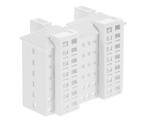 DRESSOOS Modèle Réaliste de Mini-Ville Plastique Bâtiment de en Décoratif Blanc, Outil Éducatif pour Écoles et Étudiants en Urbanisme