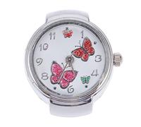 DRESSOOS Montre à Bague Décorative en Métal avec Ornements Aériens, Design Simple et Modèle Vivant, Montre de Doigt Élégante pour Femme, Accessoire