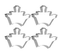 DRESSOOS Moules à Biscuits en Acier Inoxydable Couronne 4pcs pour Pâtisserie Créative, Facile à Démouler Nettoyer, Cuisine et Cuisson