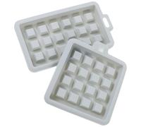 DRESSOOS Moules à Gaufres Forme Rectangulaire et Carrée Lot de 2 en Silicone Réutilisables Faciles à Démouler, Pâtisserie Cuisine