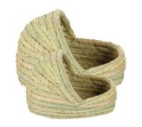 DRESSOOS Nid Doiseau en Paille pour Poules Poulailler Tissé Maison De Couchage pour Animaux De Compagnie
