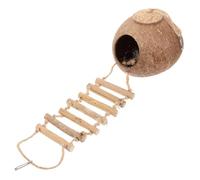 DRESSOOS Nid Suspendu pour Perroquets Cage À Oiseaux Lit D'élevage Maison d'oiseaux Décoration en Coquille De Noix De