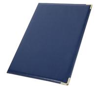 DRESSOOS Organisateur de Documents Professionnel Porte-fichier en Papier Bleu Classeur Portable pour Notes D'affaires, pour Bureau et Réunions