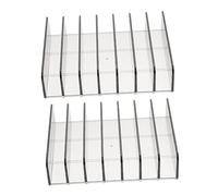 DRESSOOS Organisateur Transparent Pour Maquillage Avec Compartiments Rangement Pratique Pour Palette Yeux à Lèvres Et Accessoires Cosmétiques Set De Semi-transparent