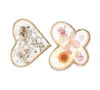 DRESSOOS Palette À En Cristal D'agate Électrolytique 2 Plateaux En Résine Pour Nail Art Décoration De La Maison Et Manucure