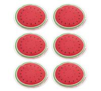 DRESSOOS Patchs Oculaires Sensation de Fraîcheur Rafraîchissants en Pvc Réutilisables Rouge, 6pcs et Effet de Refroidissement pour Yeux et Visage