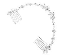 DRESSOOS Peigne à Cheveux Cristal Pour Mariée Accessoire Élégant Pour Coiffure De Mariage Décoration De Cheveux Chaîne Ornements Raffinés Pour Occasions Spéciales