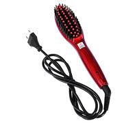 DRESSOOS Peigne Chauffant Céramique Pour Cheveux Et Démêlés Brosse Anti-brûlure Utilisation Cheveux Secs Et Mouillés Rouge