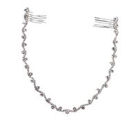 DRESSOOS Peigne De Mariage Brillant Chaîne De Rhinestones Accessoire Élégant Pour Mariée Demoiselle Honneur Et Fille Fleuriste