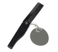 DRESSOOS Peigne Pliable, Porte-Clés, Miroir, Peigne Pour Homme, Peigne De Poche Pliable, Petit Peigne Pliable, Peigne Pliable Portable, Peigne Pliable À Dents Fines, Peigne Pliable De