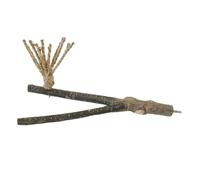 DRESSOOS Perchoir Naturel Bois pour Oiseaux Jouet à Mordre avec Design De Branche pour Perruches Et Perroquets pour Aménager Un Espace De Jeu